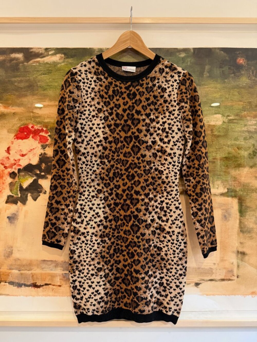 RED Valentino leopard jacquard knit dress